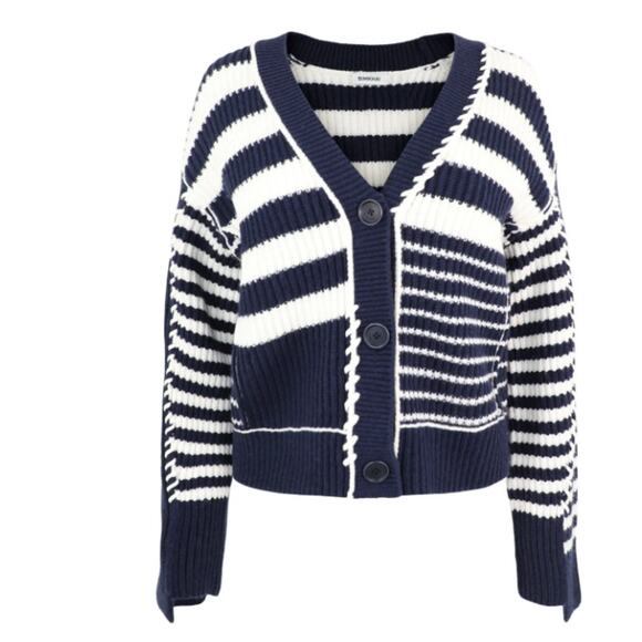 Jonathan Simkhai Adara striped cardigan Size Small - Picture 1 of 8